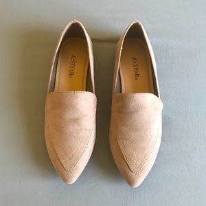 NWT JustFab Cream Loafers